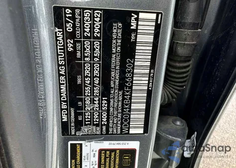 2019 Mercedes-Benz Glc Coupe 300 4Matic z USA, uszkodzony, nr VIN WDC0J4KB4KF668302